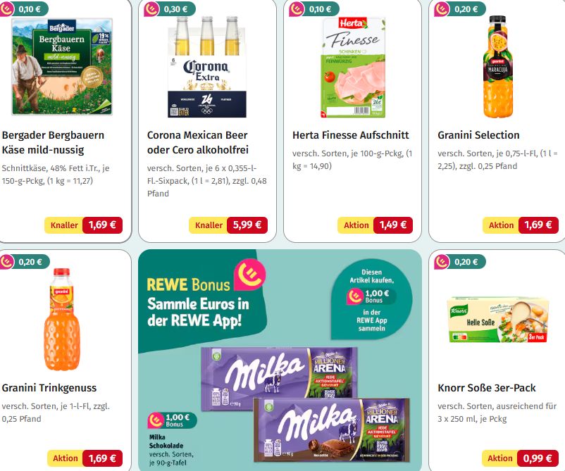 REWE Angebote vom 24.–30. November: Top Rabatte auf Lebensmittel, Getränke und Snacks