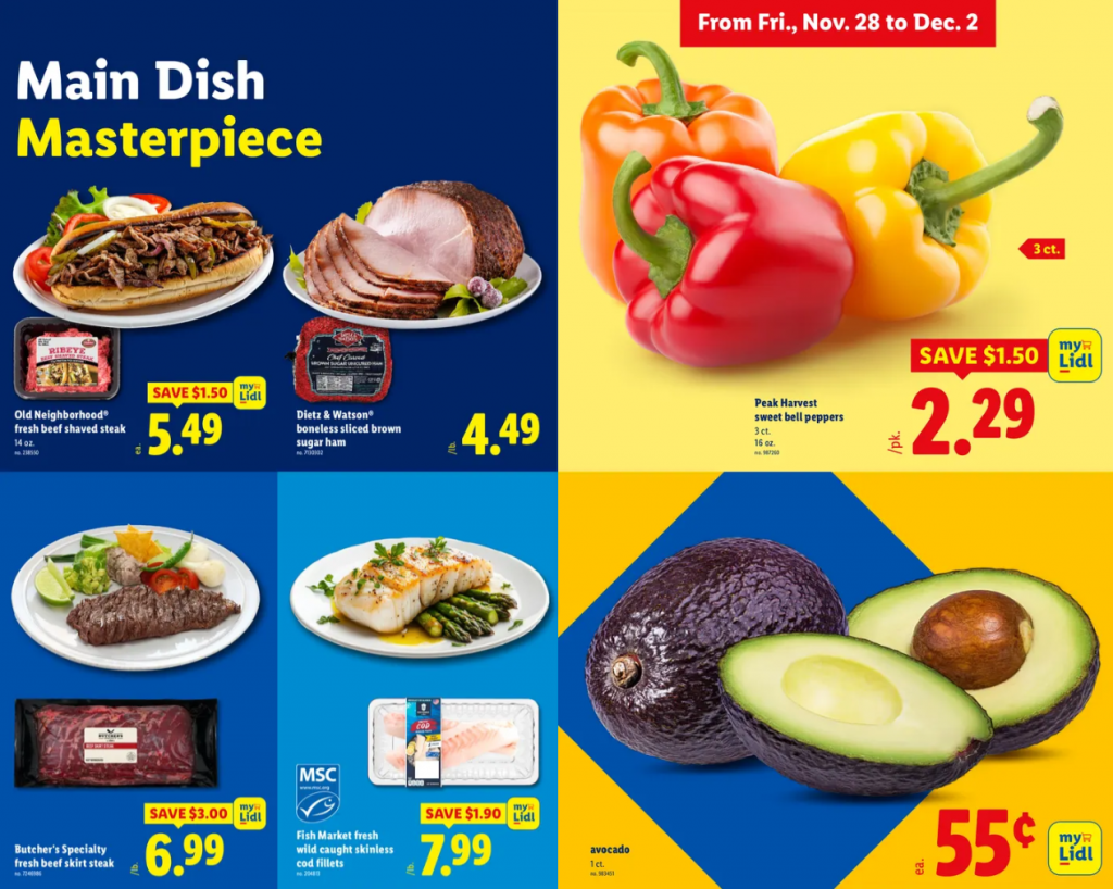 LIDL Angebote ab 28. November: Avocados für 55¢, Fleisch, Pizza, Getränke & Black-Friday-Deals