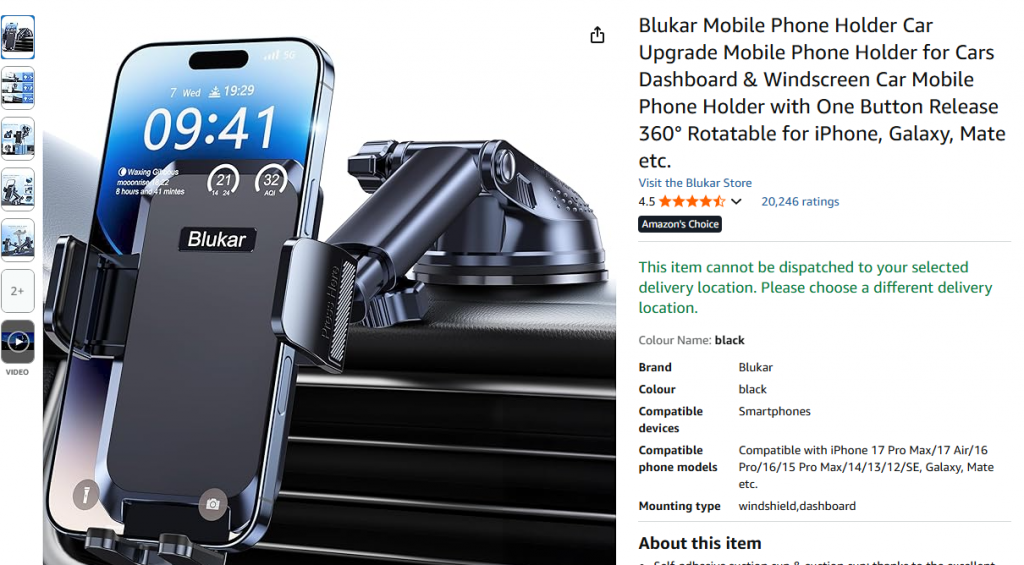 Blukar Handyhalter fürs Auto: Jetzt 2025 auf Amazon.de erhältlich – Preis, Funktionen, Kaufdetails