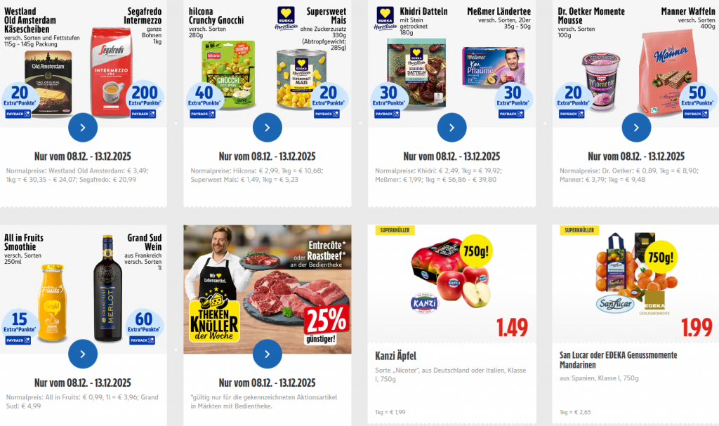 EDEKA Angebote 8.–13. Dezember 2025: Die besten Deals der Woche – Preise, Produkte, Extras