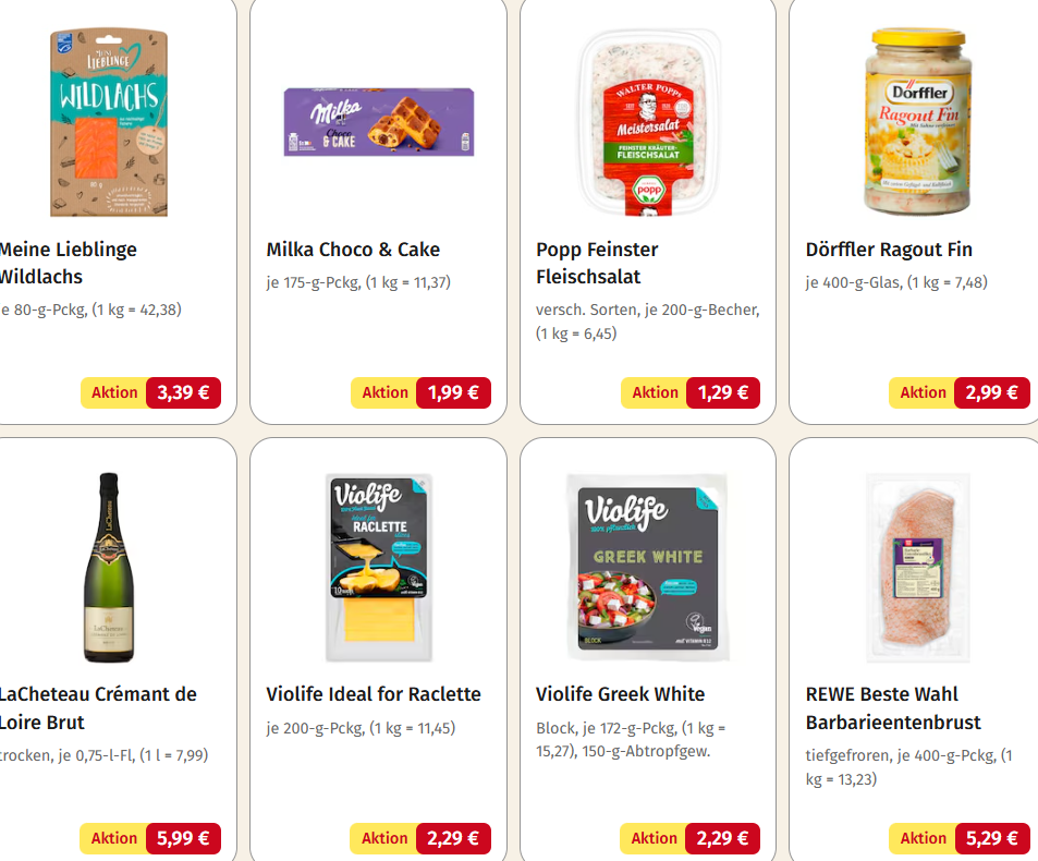 REWE Angebote 22.–28. Dezember: Diese Produkte sind nächste Woche günstiger