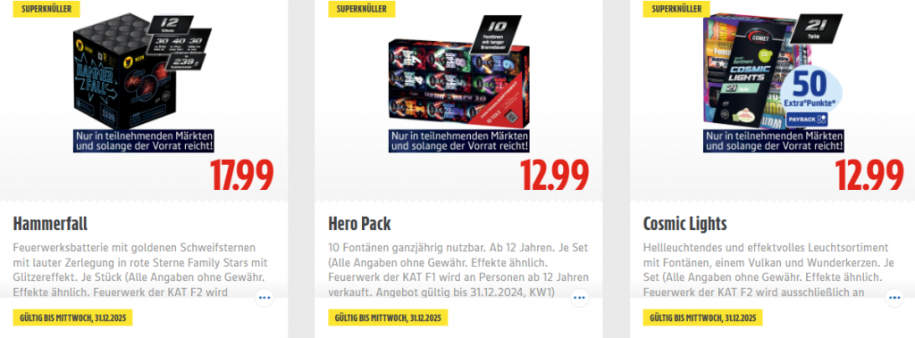 Feuerwerk bei EDEKA zu Silvester 2025/2026: Alle Angebote, Preise und Verkaufsdaten
