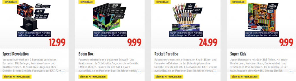 Feuerwerk bei EDEKA zu Silvester 2025/2026: Alle Angebote, Preise und Verkaufsdaten