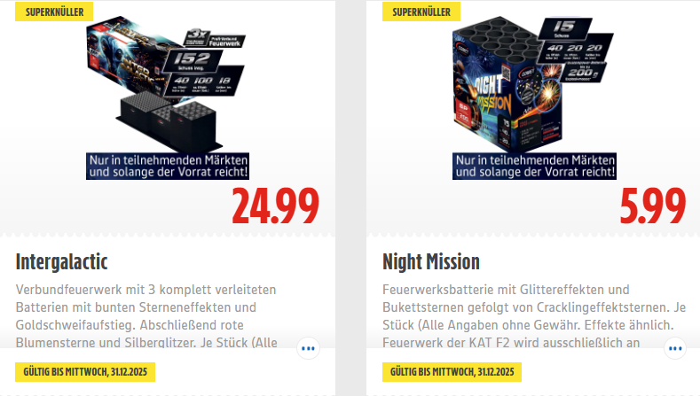 Feuerwerk bei EDEKA zu Silvester 2025/2026: Alle Angebote, Preise und Verkaufsdaten
