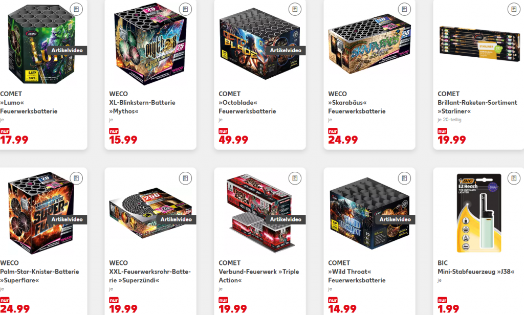 Silvester-Feuerwerk bei Kaufland: Angebote vom 29. bis 31. Dezember 2025 – Preise und Sortiment