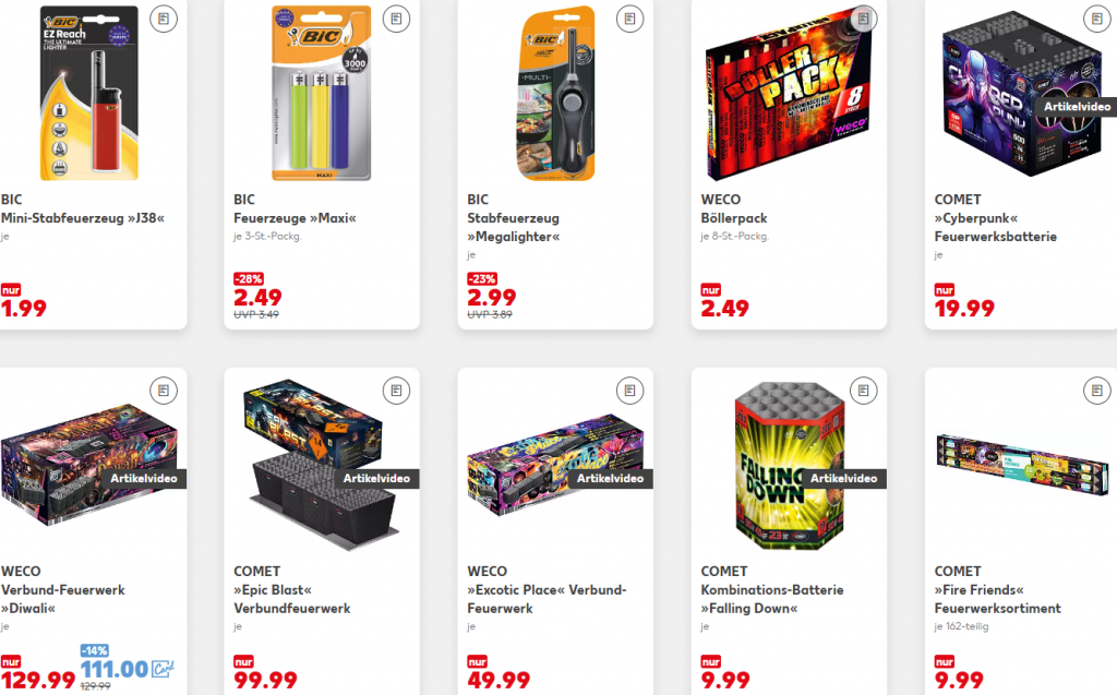 Silvester-Feuerwerk bei Kaufland: Angebote vom 29. bis 31. Dezember 2025 – Preise und Sortiment